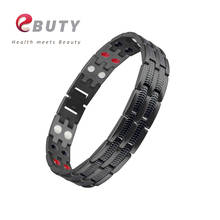 Esapatos pulseira de titânio preta presente amantes joias estilosas pulseira magnética saúde esporte pulseira masculina 2024 - compre barato