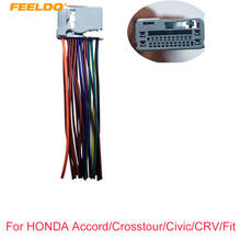 FEELDO 10Pcs Car Audio Stereo Wiring Harness For HONDA Accord/Crosstour/Civic/CRV/Odyssey/Pilot/Ridgeline Pluging Into Radio CD 2024 - buy cheap