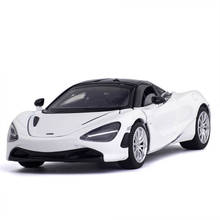 Supercarro esportivo mclaren 1/32 s, modelo de brinquedo em liga fundida, simulação de luz, puxar para trás, veículo de brinquedo para crianças, presente 2024 - compre barato