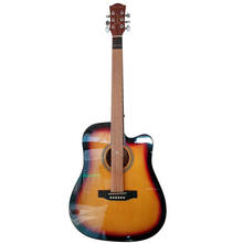 Guitarra acústica de 41 "para estudiantes, instrumento de 6 cuerdas, de madera de tilo mate, de alta calidad, AGT21 2024 - compra barato