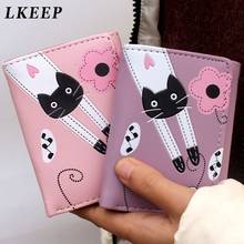 2022 New Women Wallet Cute Cartoon Cat Style Coin Purse Girl Clutch Short Wallet Change Purse Ladies PU Leather Card Holder 2024 - buy cheap