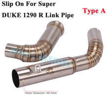 Tubo de Escape para motocicleta, silenciador de acero inoxidable modificado, 60mm, para duke 1290, Super Duke R 2024 - compra barato