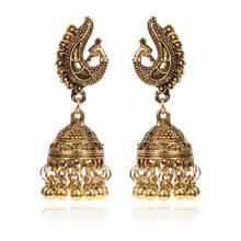 LosoDo India Bollywood Female Bohemian retro ethnic style from golden Jhumki Earrings Retro Dubai Earrings fashion jewelry 2024 - buy cheap