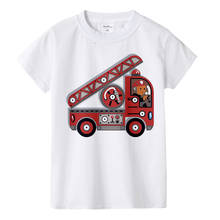 2021 New Summer Baby Boys Girls Fireman Clothes Short Sleeve O-neck T Shirt Pure Fire Truck T-shirt Brand Tee Tops Unisex 2024 - buy cheap