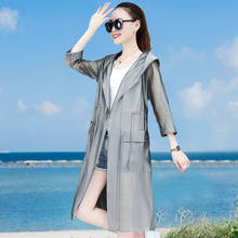 2022 Summer Women's Sun Protection Clothing New Loose Large Size Jacket Female Long Solid Windbreaker Lady Thin Beachwear Coat D 2024 - buy cheap