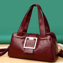 Women Leather Handbags Vintage Soft Leather Female Crossbody Shoulder Bags Designer Brand Ladies High Capacity Top-Handle Bags 2024 - buy cheap