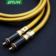DIYLIVE-cable de audio macho a macho de alta gama, Conector de enchufe RCA de fibra de carbono, 3m y 5m 2024 - compra barato