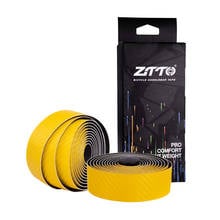 Ztto fita antiderrapante para guidão de bicicleta, fita para guidão de bicicleta de estrada, acessórios de bicicleta em 4 cores brilhantes com dois plugues de barra 2024 - compre barato