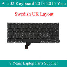 Teclado sueco A1502 para Macbook Pro, reemplazo retroiluminado de 13,3 pulgadas, diseño de la UE y Reino Unido, 2013, 2014, 2015 2024 - compra barato