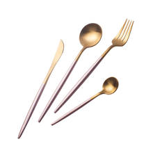New Portugal Cutlery Set 18/10 Stainless Steel Steak Coffee Knife Fork Spoon Restaurant Hotel Tableware Dinnerware Sets Dropship 2024 - buy cheap