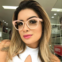 2020 Women Cat Eye Glasses frame Fashion rivet Lady Cat Eyeglasses Frames For Women Brand Designer Sexy optics eyewear 2024 - buy cheap