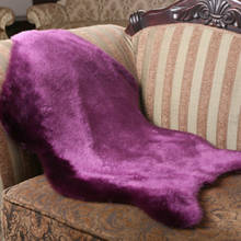 Plain Soft Fluffy Bedroom Faux Fur Fake Single Sheepskin Rugs Washable Hairy Mat Home Decor 2024 - buy cheap