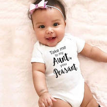 Take Me To My Aunt You Peasant Infant NewbornRomper Toddler Baby Funny Fashion Jumpsuit Outfit Short Sleeved 0-24M 2024 - buy cheap