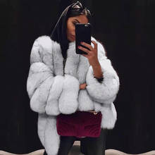 2019 6 Colors Winter Warm Faux Fur Coat Elegant Sexy Night CLub Celebrity Big Yards Party Fashion Winter Coat Women 2024 - buy cheap