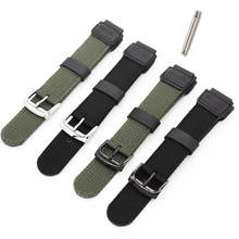 Military Green Nylon Watchband for Casio SGW-500H 400H 300H AE1200 1000W AEQ-110W F-108WH W-800H Waterproof Strap Replacement 2024 - buy cheap