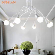 American wrought iron LED Ceiling Lights living room modern E27 ceiling lamp decoration home lighting white black Lamps 2024 - buy cheap