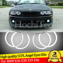 3 years warranty Hight quality 4x131mm CCFL Angel Eyes Kit Warm White Halo Ring For BMW 3 5 7 Series E36 E38 E39 E46 Demon Eye 2024 - compre barato