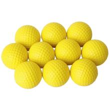 Pelota de Golf de PU para practicar en interiores, 10 piezas, amarilla, suave y elástica 2024 - compra barato