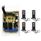 Controle remoto sem fio dc 12v, 2 canais, 2 canais, receptor, transmissor de metal, persianas, portas de garagem 2026 - compre barato