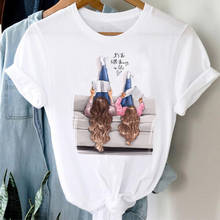 FIXSYS-Camiseta con estampado de corona para mujer, ropa de moda para madre e hija, camiseta estampada 2024 - compra barato