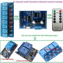 DC 5V 12V Multi-function VS1838 IR infrared control Switch Module for 8 Channel Delay Self-locking Inter-locking Relay Diy Board 2024 - buy cheap