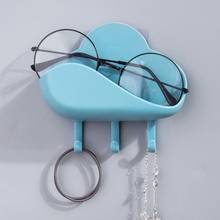 Мультяшная облачная стойка для хранения с 3 крючками для ногтей, настенный крючок для ключей, держатель для хранения волос для домашней комнаты 2024 - купить недорого
