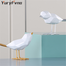 YuryFvna Nordic Resin Bird Figurine Bird Statue Animal Decorative Ornament Home Living Room Office Desktop Decoration 2024 - buy cheap