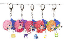 5pcs/lot Anime The Quintessential Quintuplets Key chain Bag Pendant Toy Gift 2024 - buy cheap