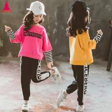 Children Clothing Autumn Winter Baby Girls Clothes Set T-shirt + Pants Outfits Kids Tracksuit For Girls Suit 8 9 10 12 13 Years 2024 - buy cheap