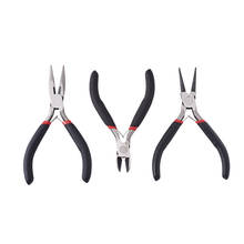 3pcs/set DIY Jewelry Tool Sets, Polishing Side-Cutting Pliers, Wire-Cutter Pliers and Round Nose Pliers, Black, 105~125x61~62mm 2024 - buy cheap