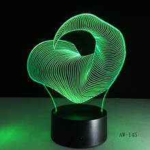 3D Abstract LED 7 Color Change Flash Light Table Bedside Baby Sleep Night Lamp Novelty Child Kid Holiday Gift Classroo AW-145 2024 - buy cheap