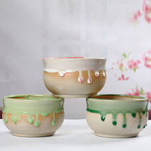 Korean Ins Flow Glazed Ceramic Succulent Flower Pot Creative Large Diameter Bonsai Pot Balcony Green Plants Home Garden 2024 - buy cheap