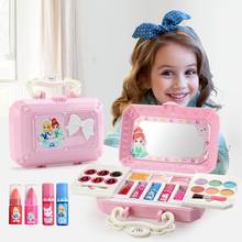 Juego de maquillaje para niños, Mini caja lavable de cosméticos reales para niños, casa de juegos con espejo de seguridad 2024 - compra barato