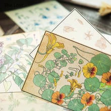 Chzimade 8Pcs/lot Flower Vellum No Adhesive Paper Stickers Decorative For Scrapbooking DIY Card Making Happy Planner Crafts 2024 - buy cheap