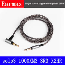 2021 Hearphone cable SRP9500 MSR7 MDR-1A SOLO2/3 1000XM3 Single crystal copper earphone cable For B&O/ATH/Sony 2024 - buy cheap