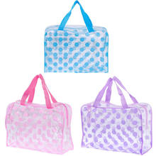 PVC Transparent Waterproof Toiletry Bag Storage Bag Ladies Dot Cosmetic Bag Travel Dustproof Clothing Storage Bag Wash Bag 2024 - buy cheap