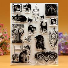 Selos claros de silicone para scrapbooking gato diy foto papel álbum cartões fazendo gravação selo de cera suprimentos artesanato carimbo de borracha 2024 - compre barato