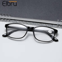 Elbru-gafas de lectura bifocales Vintage para hombres y mujeres, lentes de presbicia con montura negra ultraligeras, con dioptrías + 1,0 + 4,0 2024 - compra barato