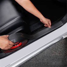 Car Stickers 5D Carbon Fiber Rubber Door Sill Protector for Skoda Octavia A7 A5 2 Rapid Fabia Audi A3 8P 8V A4 B8 B6 B7 B9 A6 C5 2024 - buy cheap