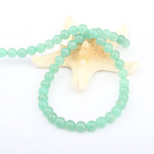 2020 Natural Stone Loose Beads Round Shape Green Aventurine for Jewelry Making DIY Necklace Bracelet Accessorie 4 6 8 10 Mm 2024 - купить недорого