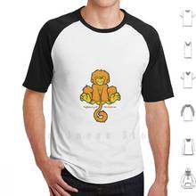 Camiseta de algodão manic mongo 1 diy, tamanho grande 6xg, divertido, criativo, animal, fofo, feliz, desenho animado, macaco engraçado, humor banana 2024 - compre barato