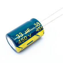 90pcs/lot 450v 33uf high frequency low impedance 450v33UF aluminum electrolytic capacitor size 13*20mm 20% 2024 - buy cheap