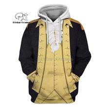 PLstar Cosmos Full-Print George Washington suite 3d hoodies/Sweatshirt Winter autumn funny Harajuku Long sleeve streetwear 2024 - buy cheap