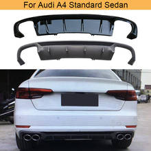 Difusor de parachoques trasero de coche, alerón de labio para Audi A4 Sedan estándar de 4 puertas, 2017-2019 PP, difusor trasero, 4 salidas 2024 - compra barato