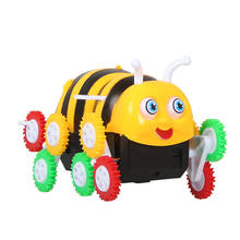 Cute Bee Auto Flip Battery Electric Car Baby Toy Children Kids Toys Funny Christmas Gifts 2024 - buy cheap
