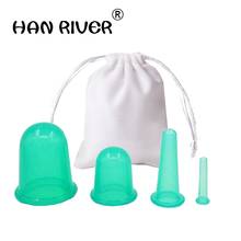 HANRIVER 4 pieces silicone cupping household hygroscopic tank vacuum cupping meridian health transparent cupping 2024 - buy cheap