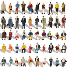 100pcs HO scale 1:87 Standing Seated Passenger People Figures 50 Different Poses Model Train Layout P8715 2024 - buy cheap