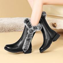 Big Size 9 10 11-17 boots women woman winter boots women women shoes botas Maomao side zipper flat heel round head 2024 - buy cheap