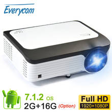 Everycom l6 projetor de vídeo 1080p full hd, mini projetores portáteis de led 1920*1080, wi-fi, smart, android, beamer para iphone 2024 - compre barato