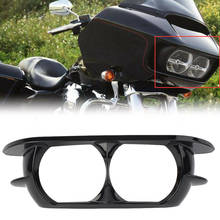 Motorcycle Dual Headlamp Headlight Trim Cover Bezel Fairing For Harley Road Glide with factory fairing 2015 2016 2017 2018 2019 2024 - buy cheap